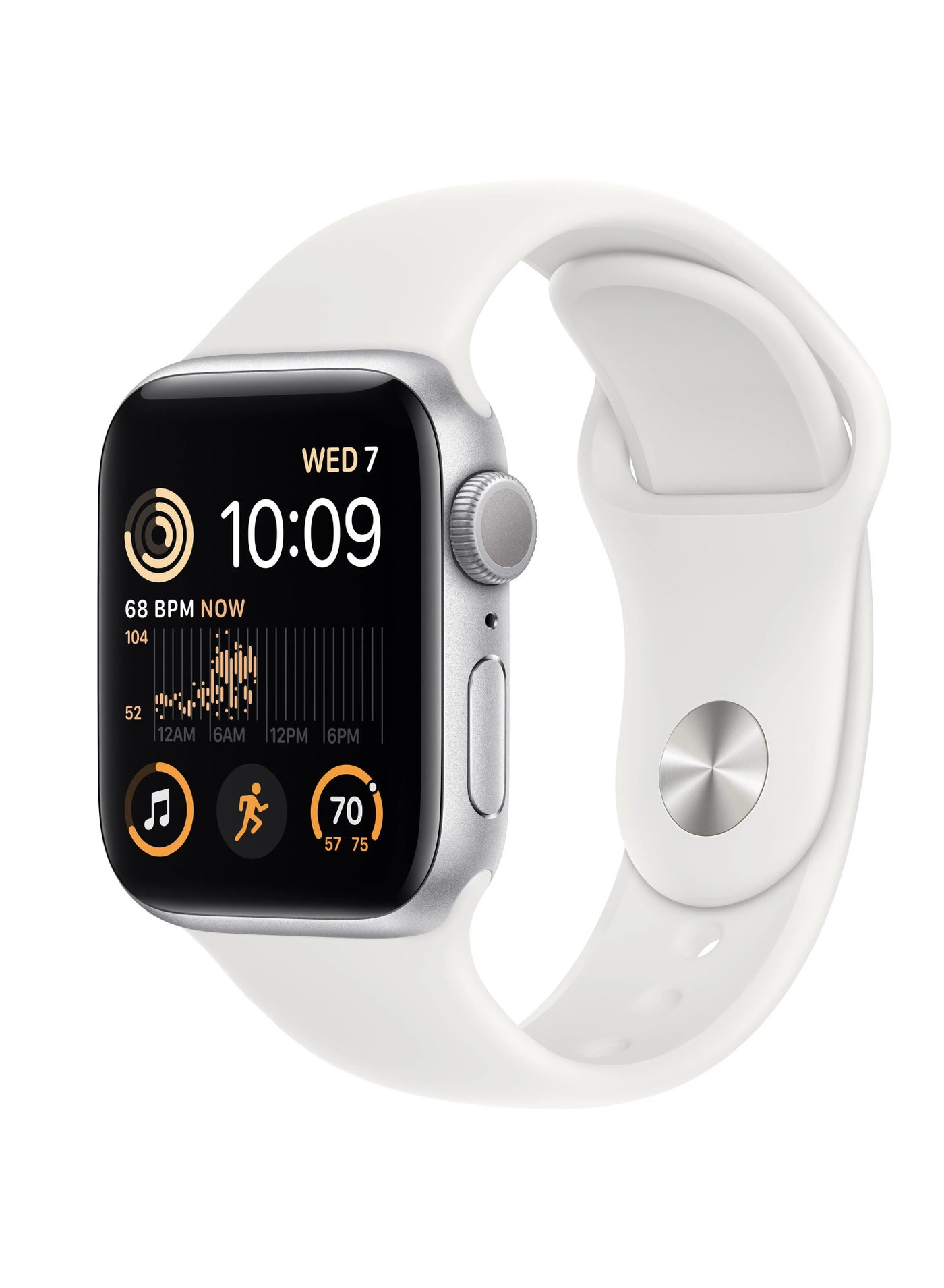 Silicone Watch Band Compatible with Apple Watch 42mm 44mm 45mm 46mm 49mm – Soft Sport Replacement Strap for Apple Watch Ultra, SE, Series 11/10/9/8/7/6/5/4 – White